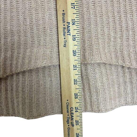 J Crew Point Sur Sweater Womens Medium Peach Turtleneck Ribbed Chunky Cozy - Picture 6 of 10
